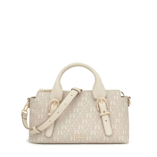 Mittelgroße Bowlingtasche TOUS Buckles Silhouette in Beige