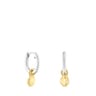 Aretes bicolor de aro con dije TOUS Joy Bits