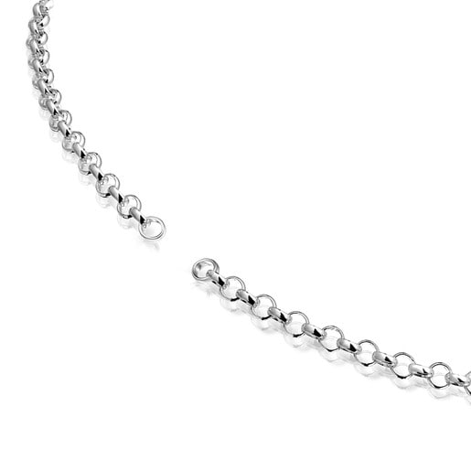 Enge Halskette Hold aus Silber, 42 cm lang.